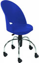 Cadeira Gogo giratria spyder azul cromada